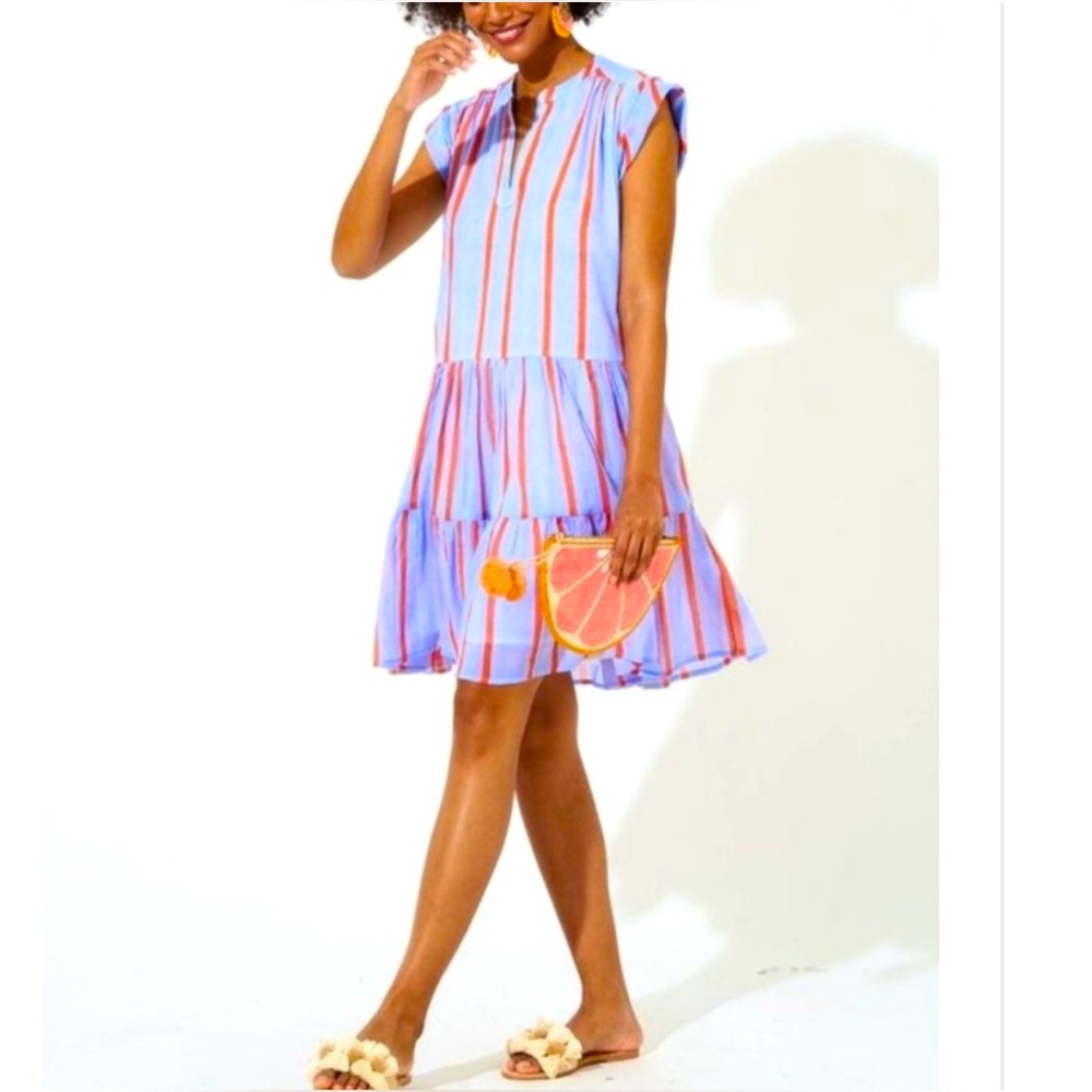 Oliphant roll-sleeve cotton dress XS